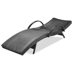 80 Chaises longues d'extérieur en osier, lot de 2