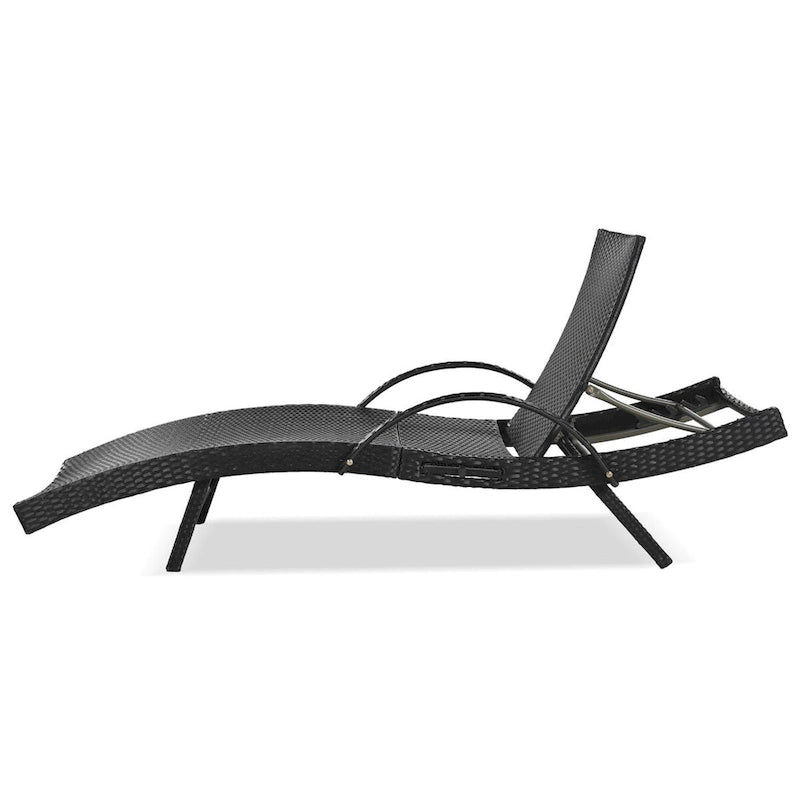 80 Chaises longues d'extérieur en osier, lot de 2