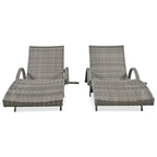 80 Chaises longues d'extérieur en osier, lot de 2