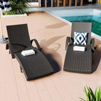 80 Chaises longues d'extérieur en osier, lot de 2