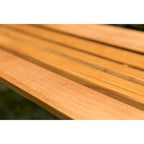 Banc de jardin en bois pour terrasse ou parc, avec pieds et accoudoirs en acier