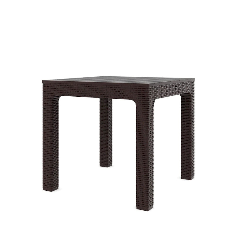 Table de patio d'extérieur Solara, couleur wengé marron