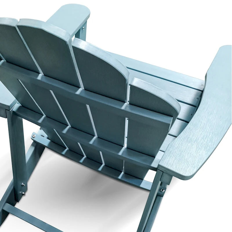 Chaises Adirondack d'extérieur en plastique résistant aux intempéries, bleues - 2,74 m x 3,66 m
