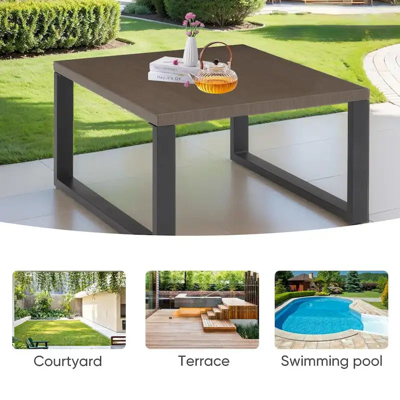 Table basse d'extérieur, grande table d'appoint