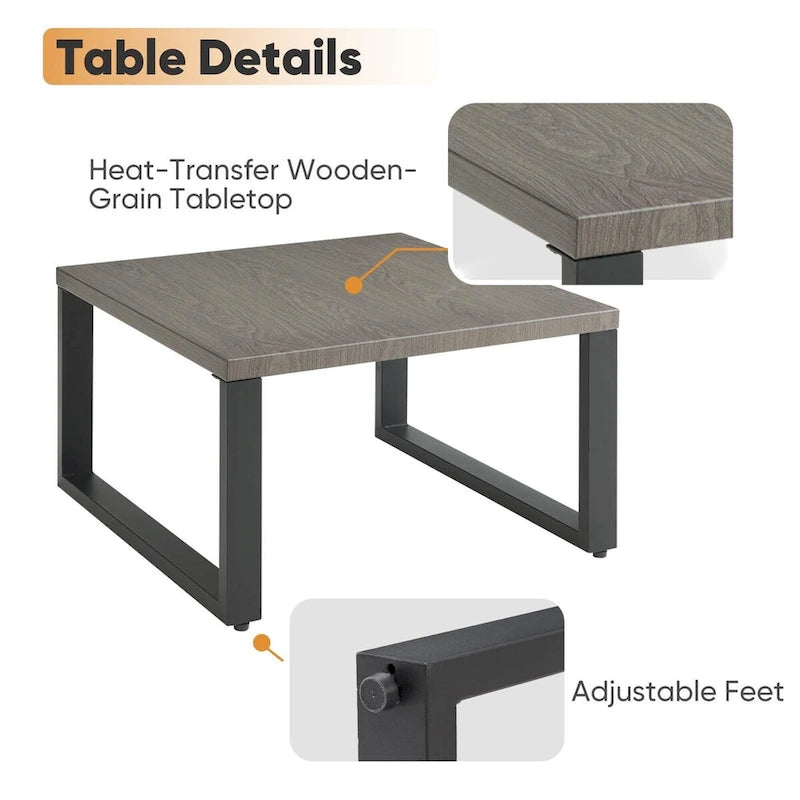 Table basse d'extérieur, grande table d'appoint