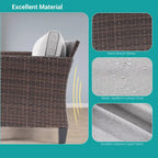 Ensemble de canapé d'extérieur BONOSUKI 2 pièces en rotin marron