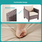 Ensemble de canapé d'extérieur BONOSUKI 2 pièces en rotin marron