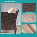 Ensemble de canapé d'extérieur BONOSUKI 2 pièces en rotin marron