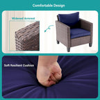 Ensemble de canapé d'extérieur BONOSUKI 2 pièces en rotin marron