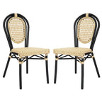 Lot de 2 chaises Paris commerciales tout temps avec structure métallique - Non applicable