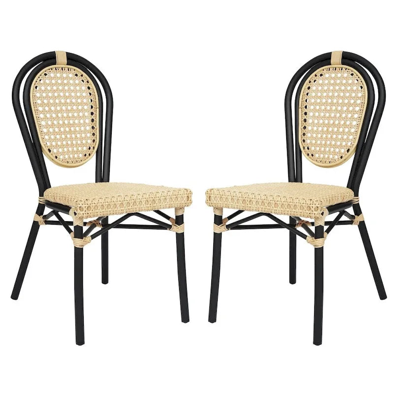 Lot de 2 chaises Paris commerciales tout temps avec structure métallique - Non applicable
