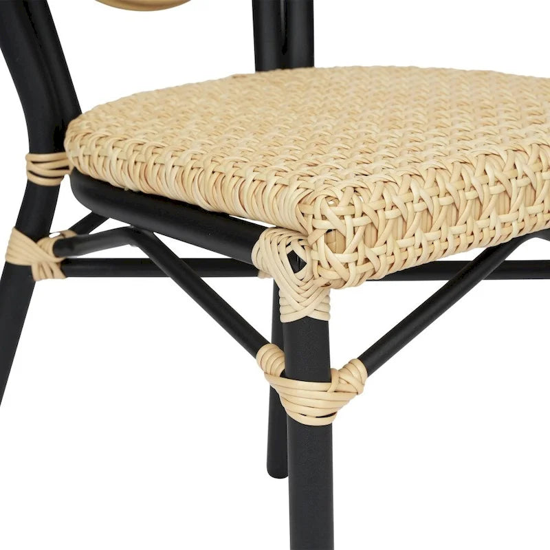 Lot de 2 chaises Paris commerciales tout temps avec structure métallique - Non applicable