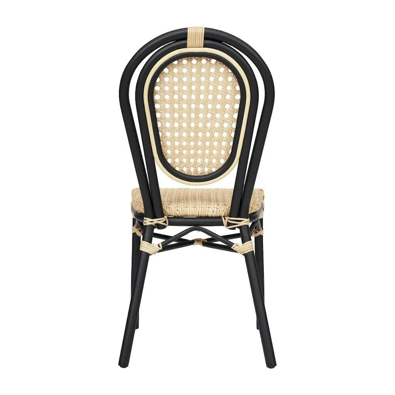 Lot de 2 chaises Paris commerciales tout temps avec structure métallique - Non applicable