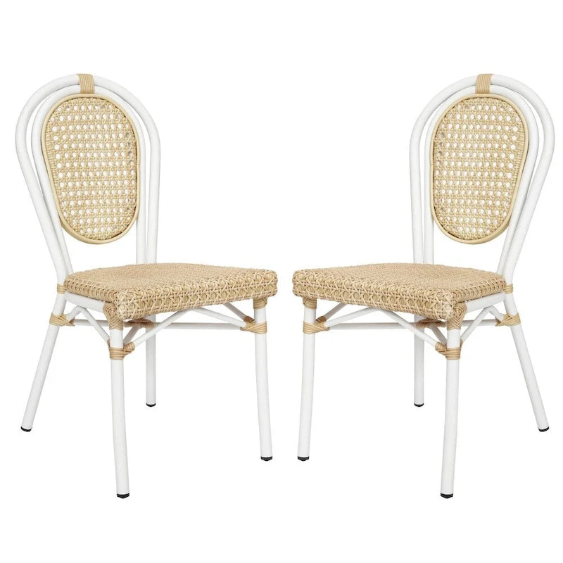 Lot de 2 chaises Paris commerciales tout temps avec structure métallique - Non applicable