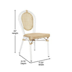 Lot de 2 chaises Paris commerciales tout temps avec structure métallique - Non applicable