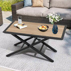 Table basse/thé d'extérieur en aluminium à hauteur réglable