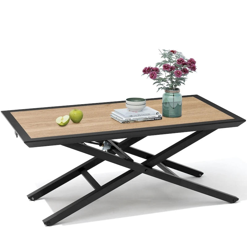 Table basse/thé d'extérieur en aluminium à hauteur réglable