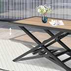 Table basse/thé d'extérieur en aluminium à hauteur réglable
