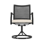 Chaises de salle à manger pivotantes en tissu Textilène et structure en fer (lot de 2)