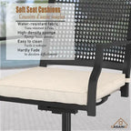 Chaises de salle à manger pivotantes en tissu Textilène et structure en fer (lot de 2)