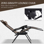 Ensemble fauteuil Gravity avec table d'appoint, fauteuil inclinable pliant avec porte-gobelets et coussins, chaise longue réglable