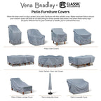 Housse de canapé deux places imperméable Vera Bradley par Classic Accessories, 147 x 84 x 81 cm, motif Toile Forêt Tropicale Gris