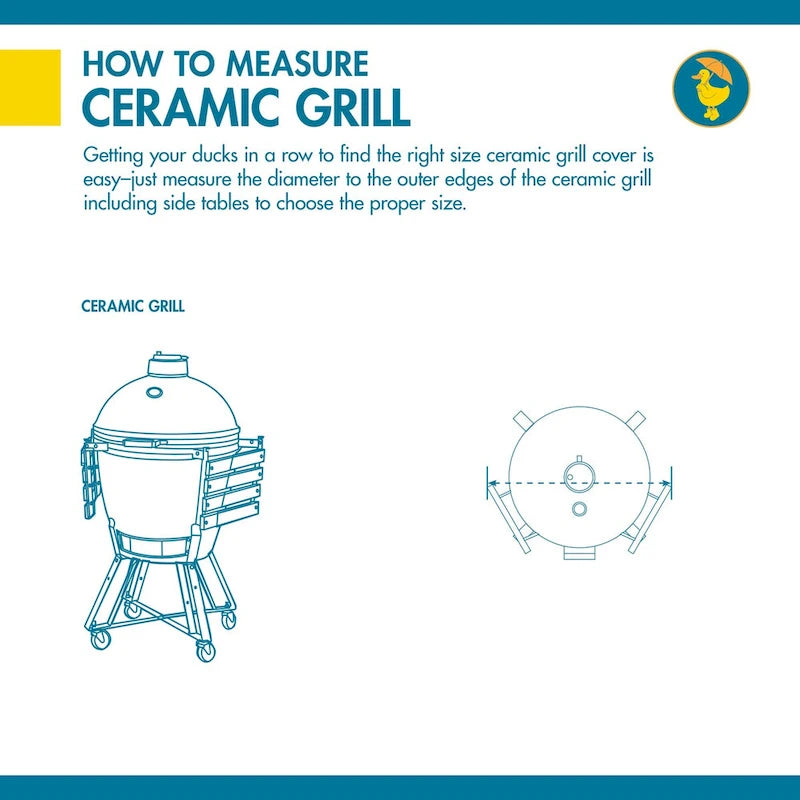 Housse élégante et imperméable pour barbecue en céramique Duck Covers de 74 cm (29 pouces)