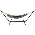 72 Yellow and Blue Striped Woven Double Brazilian Hammock - 73
