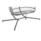 Fauteuil suspendu d'extérieur en rotin pour 2 personnes, style œuf, pour terrasse.