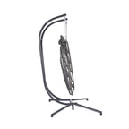 Fauteuil suspendu d'extérieur en rotin pour 2 personnes, style œuf, pour terrasse.