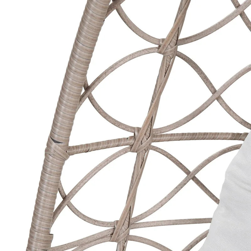 Fauteuil œuf en osier, panier nid, chaise longue d'intérieur/extérieur pour terrasse