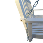 Balançoire de porche avec accoudoirs, banc-balançoire en bois avec chaînes de suspension, pour terrasse, jardin, porche, cour arrière