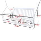 Balançoire de porche avec accoudoirs, banc-balançoire en bois avec chaînes de suspension, pour terrasse, jardin, porche, cour arrière