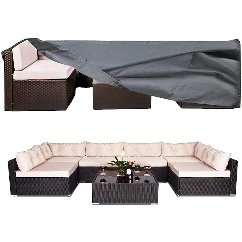 Outdoor Sectional Cover Heavy-Duty Waterproof Anti-UV Furniture Protector