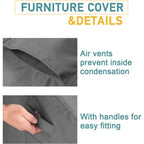 Housse de protection extérieure robuste, imperméable et anti-UV pour canapé d'angle