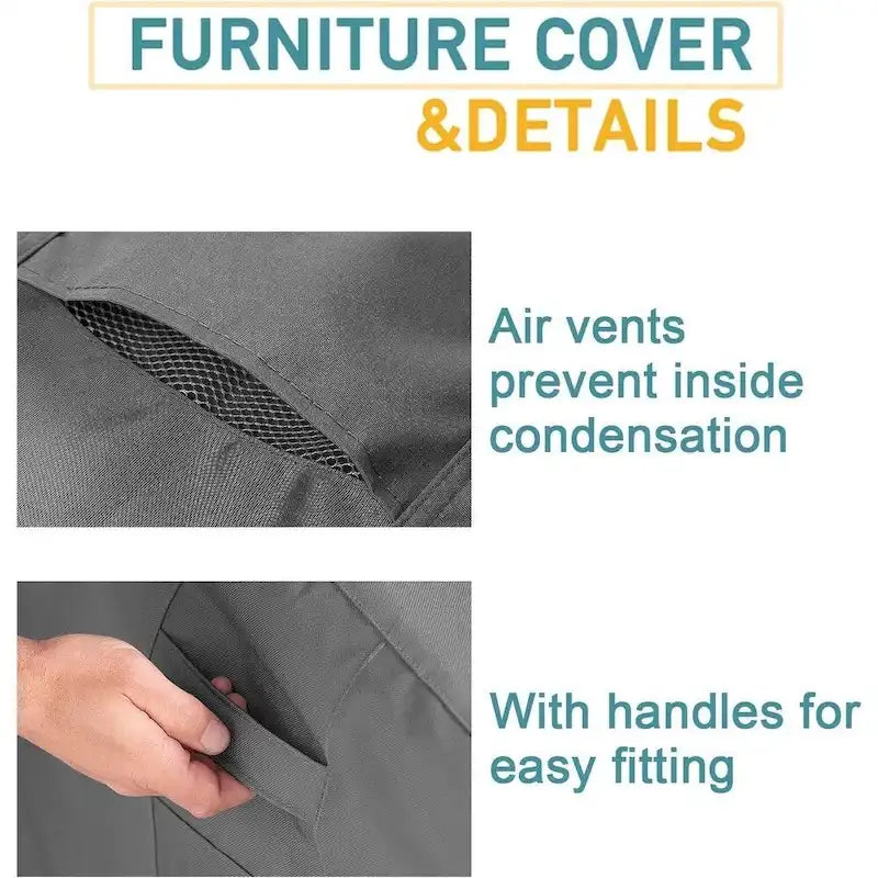 Housse de protection extérieure robuste, imperméable et anti-UV pour canapé d'angle