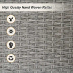 Fauteuil suspendu en rotin tressé pour 2 personnes avec cordes pour véranda