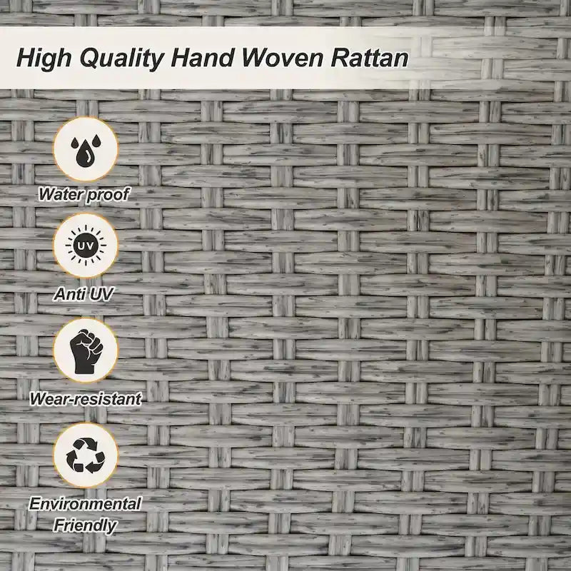 Fauteuil suspendu en rotin tressé pour 2 personnes avec cordes pour véranda