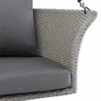 Fauteuil suspendu en rotin tressé pour 2 personnes avec cordes pour véranda