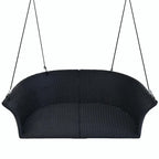 Fauteuil suspendu en rotin tressé pour 2 personnes avec cordes pour véranda