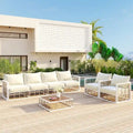 Ensemble de canapés d'angle pour patio, ensemble de mobilier de jardin, 7 pièces