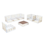 Ensemble de canapés d'angle pour patio, ensemble de mobilier de jardin, 7 pièces