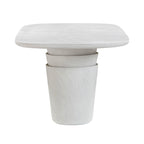 Table de salle à manger ovale Margot gris clair imitation plâtre, en béton, 83 cm, pour intérieur/extérieur