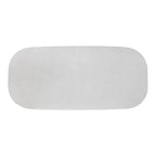 Table de salle à manger ovale Margot gris clair imitation plâtre, en béton, 83 cm, pour intérieur/extérieur