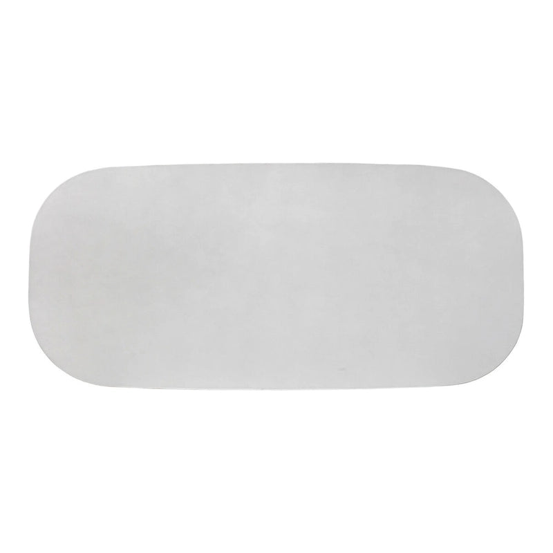Table de salle à manger ovale Margot gris clair imitation plâtre, en béton, 83 cm, pour intérieur/extérieur
