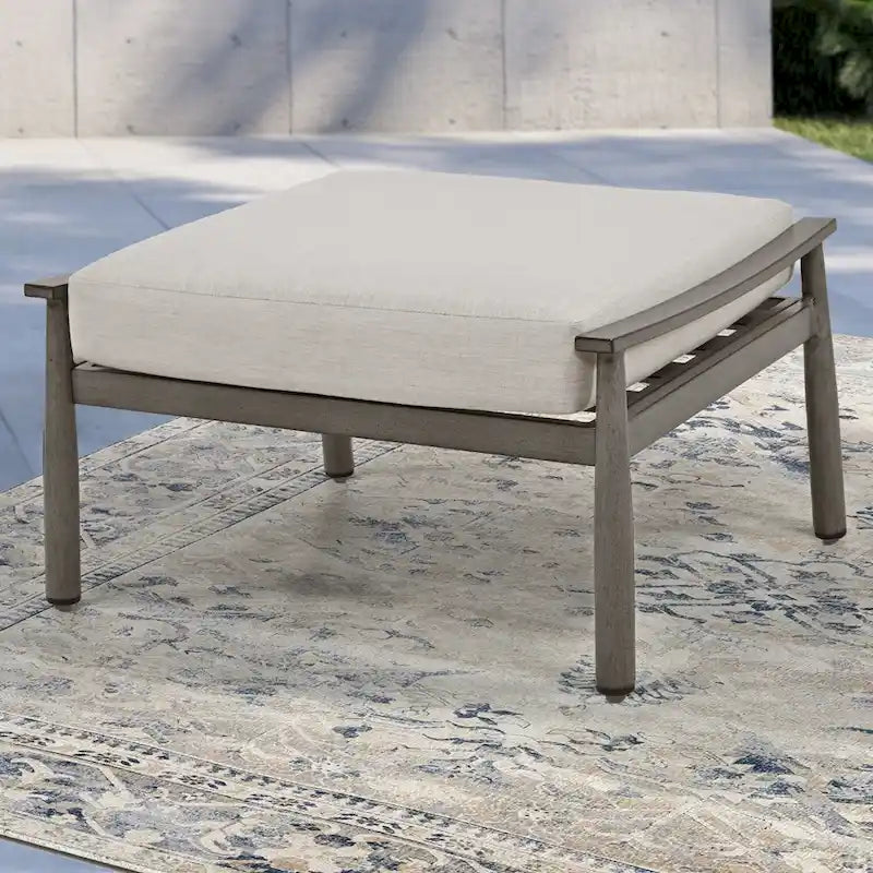 Ensemble de conversation de patio en aluminium 6 pièces, canapé d'extérieur 2 places avec table basse et coussins