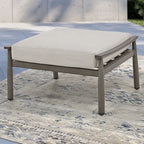 Ensemble de conversation de patio en aluminium 6 pièces, canapé d'extérieur 2 places avec table basse et coussins