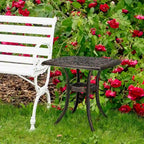 Table Square Garden en aluminium moulé