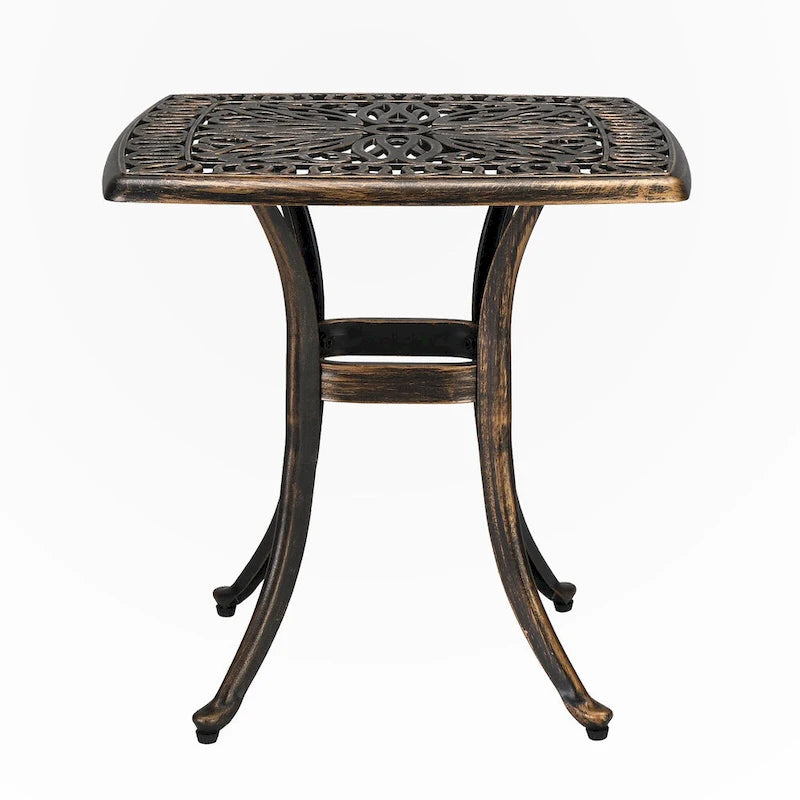 Table Square Garden en aluminium moulé