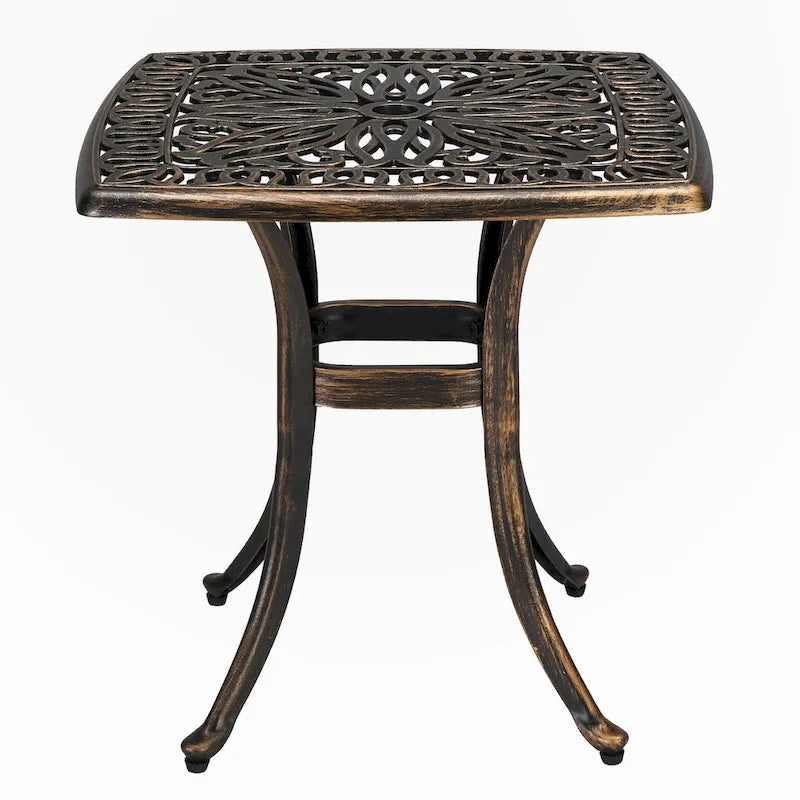 Table Square Garden en aluminium moulé